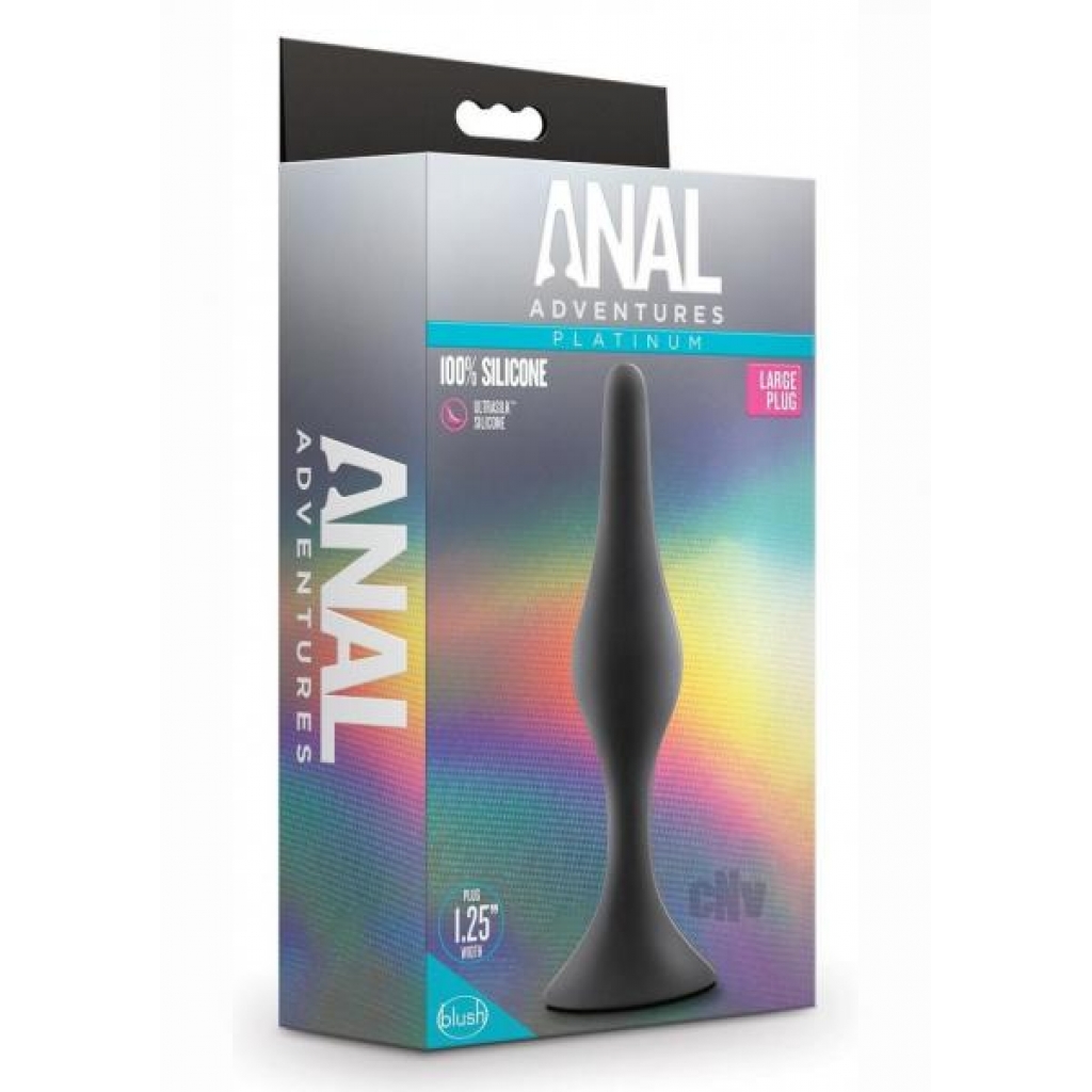 Anal Adventure Platinum Loop Plug – Medium Black