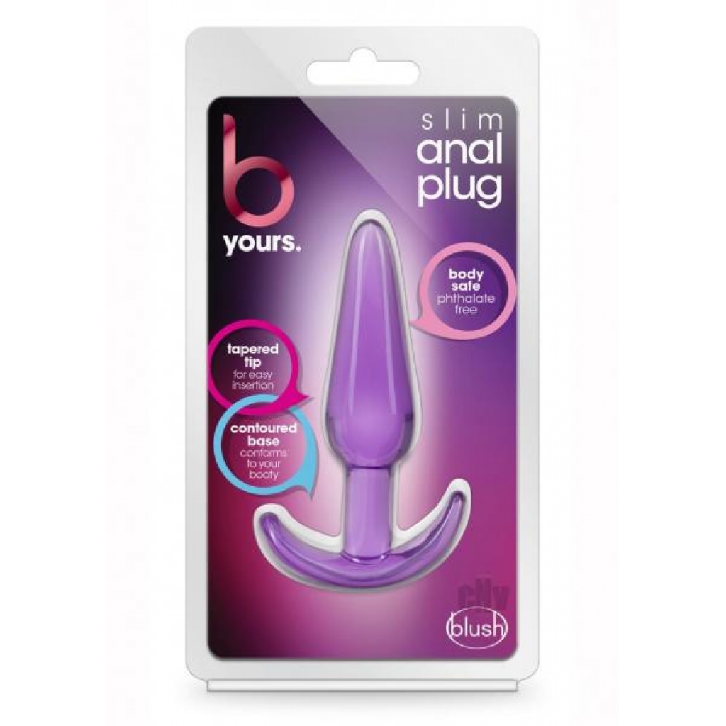 B Yours Slim Anal Plug - Purple - Small