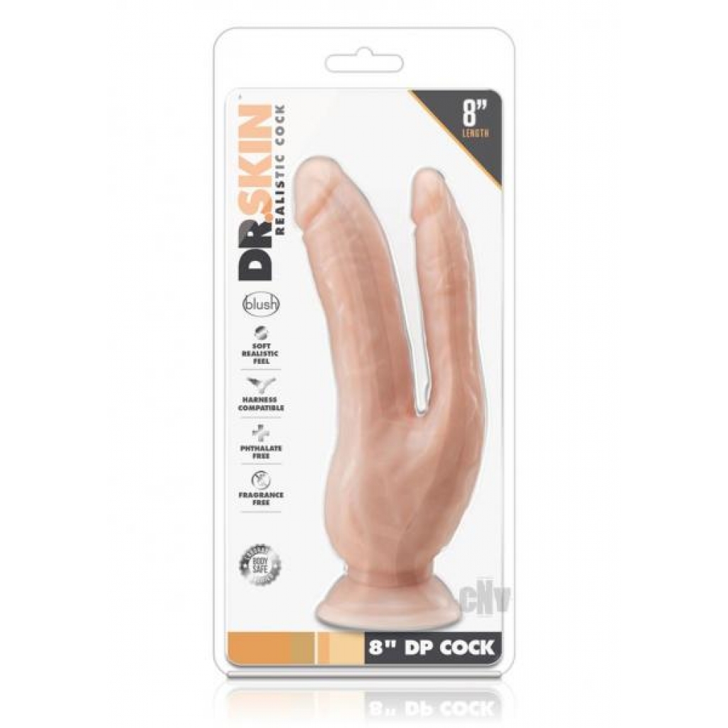 Dr. Skin 8 Inch DP Cock - Vanilla