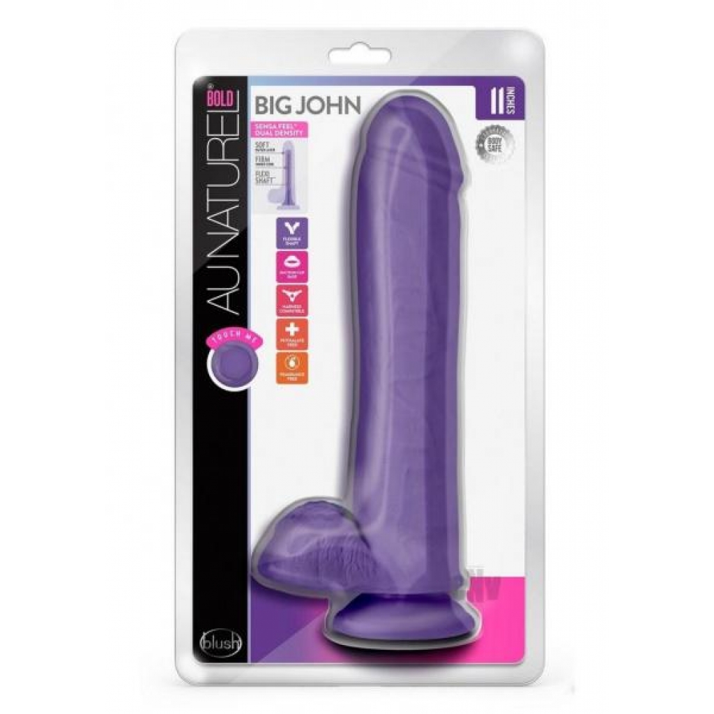 Au Naturel Bold Big John 11 Dildo - Purple