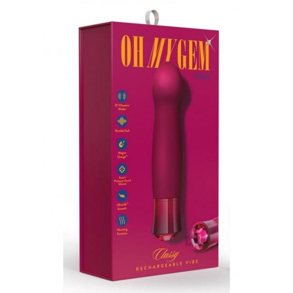 Oh My Gem Classy Garnet Red Anal Plug