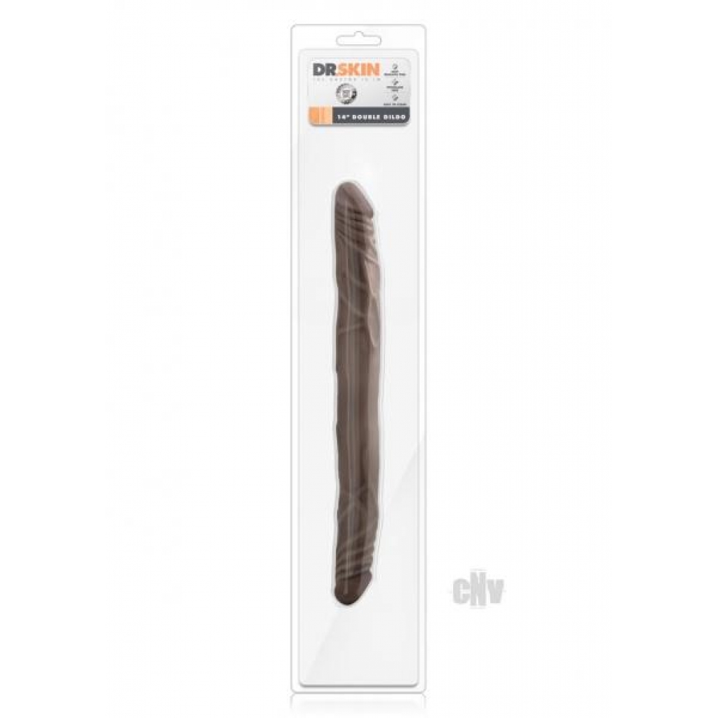 Dr. Skin Double Dildo 14 - Chocolate Brown