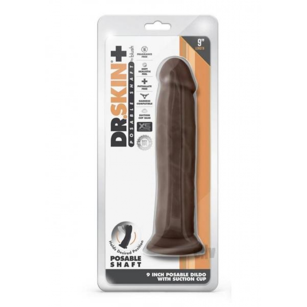 Dr. Skin Plus Thick Pose Dildo - Chocolate