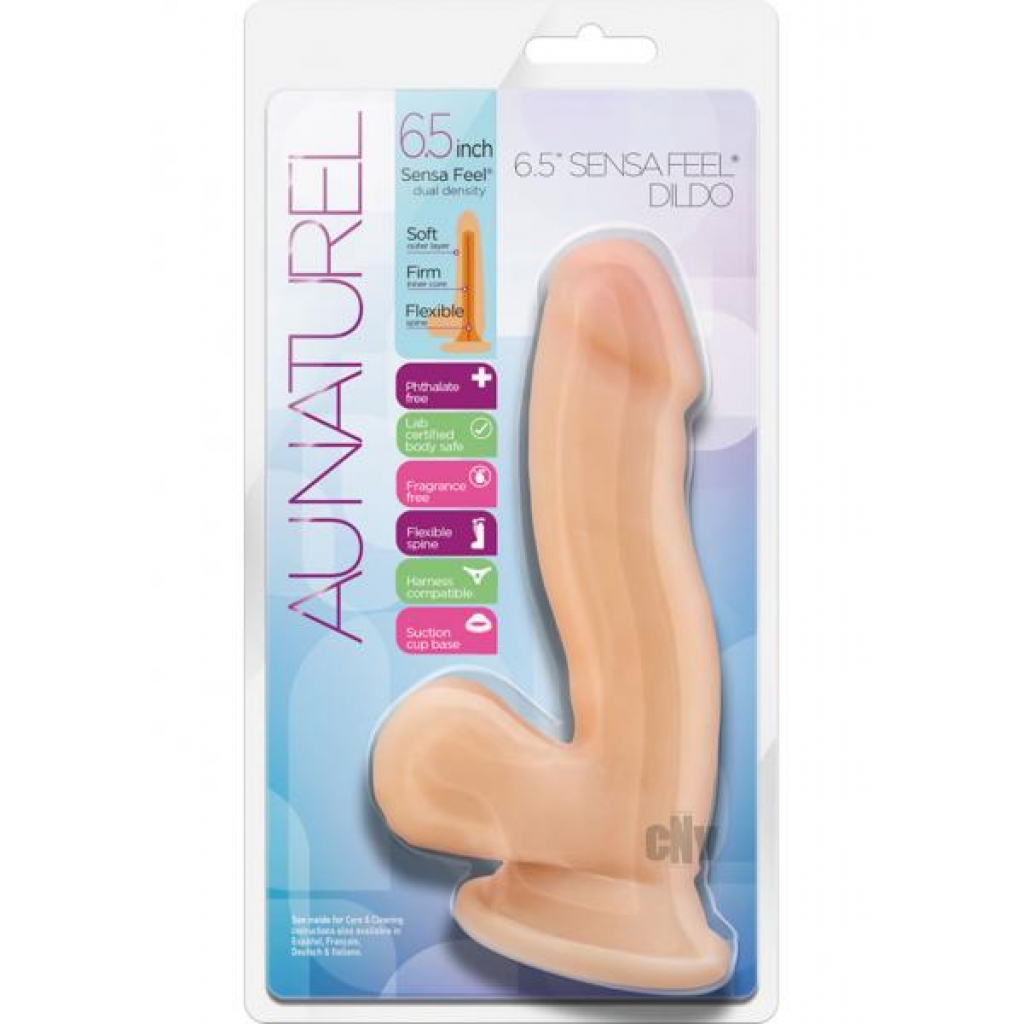 Au Naturel Sensa Feel Dildo - 6.5 Inches - Beige