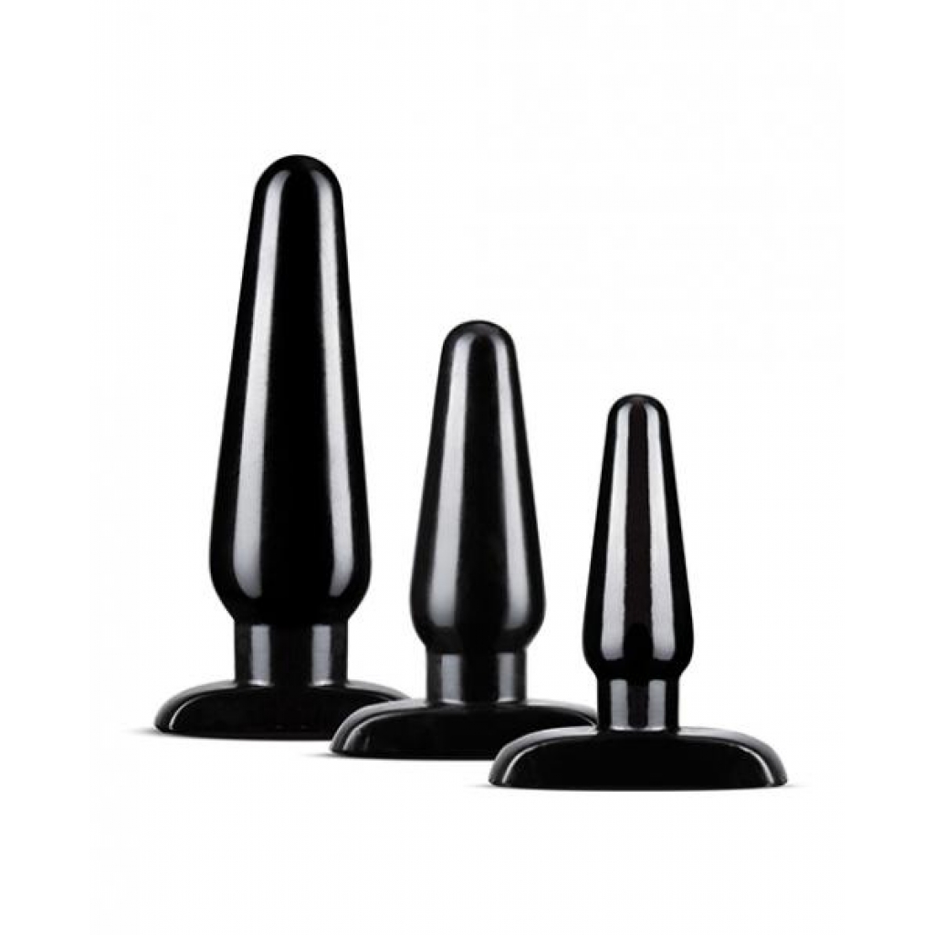 Anal Adventures Basic Plug Kit - Black