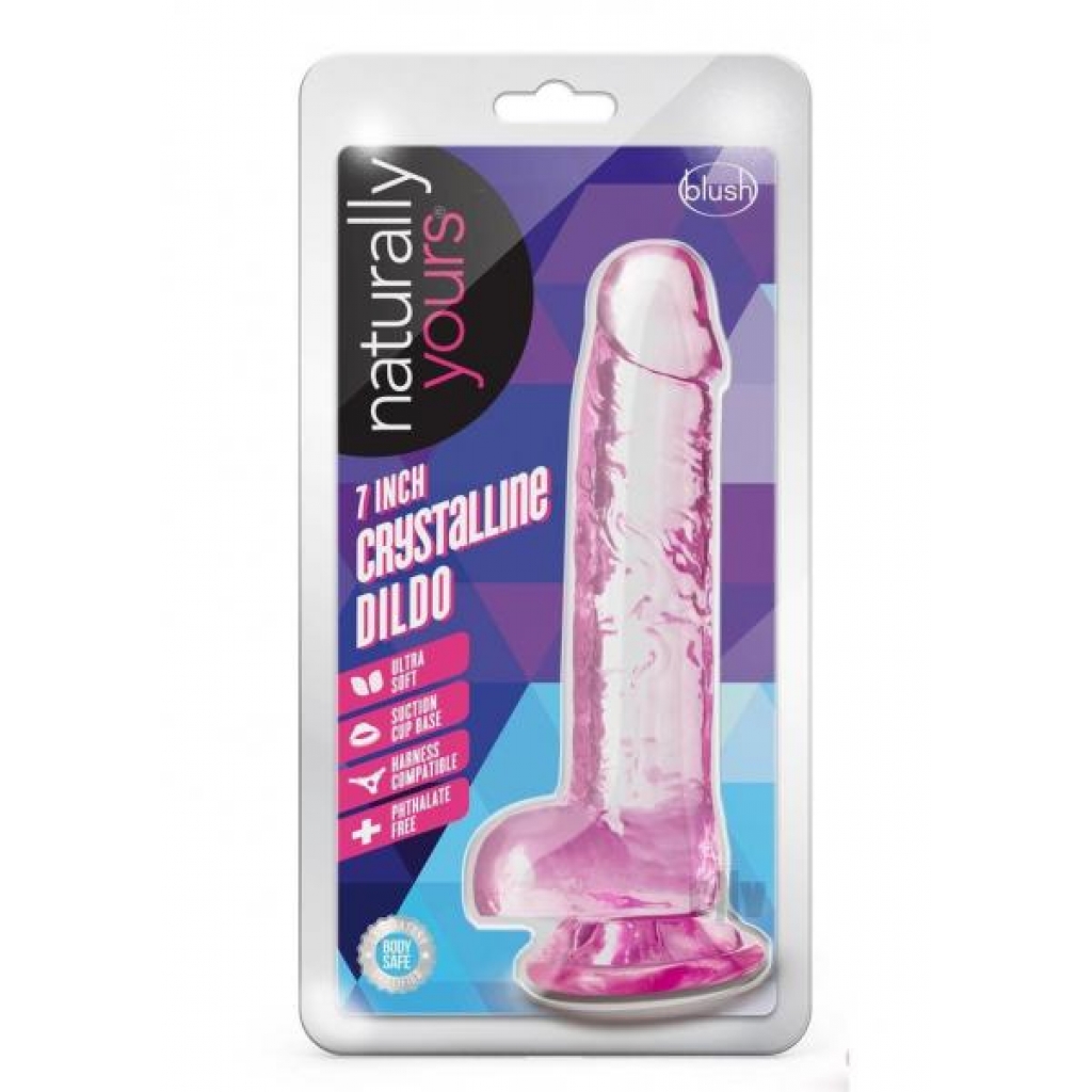 Naturally Yours: Crystalline 7-Inch Rose Dildo