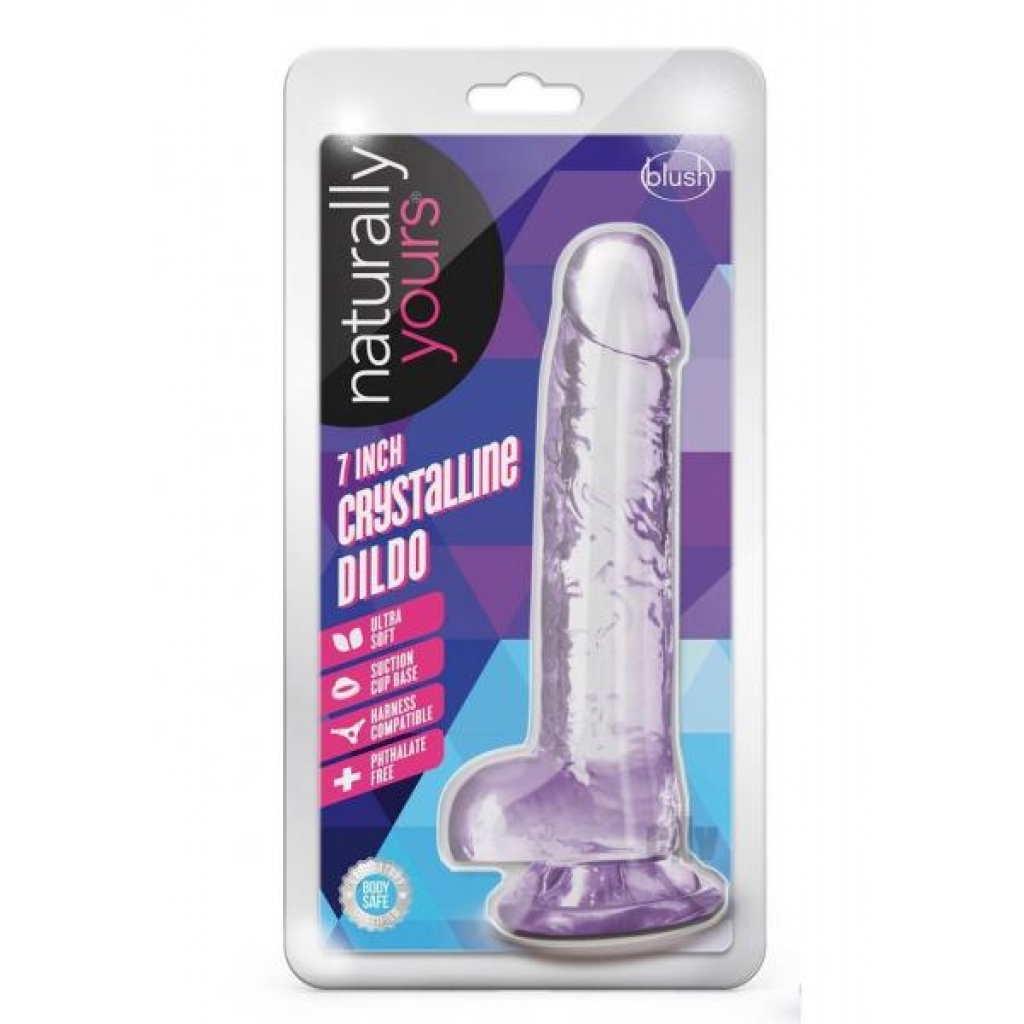 Naturally Yours Crystalline 7 Dildo - Amethyst