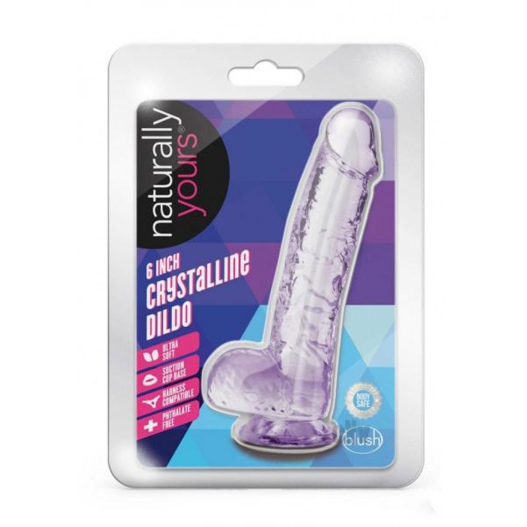 Naturally Yours Crystalline Dildo - 6 Inches Amethyst