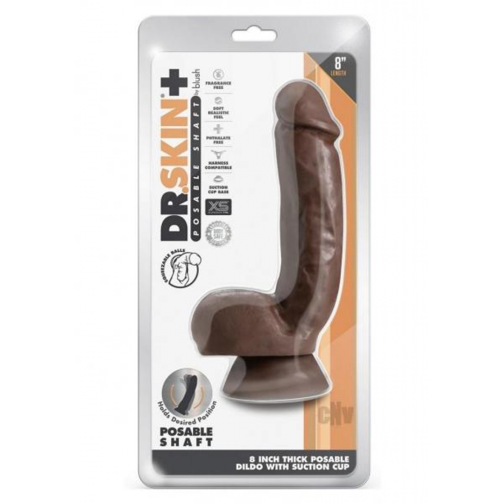 Dr. Skin Plus Thick Poseable Dildo - 8