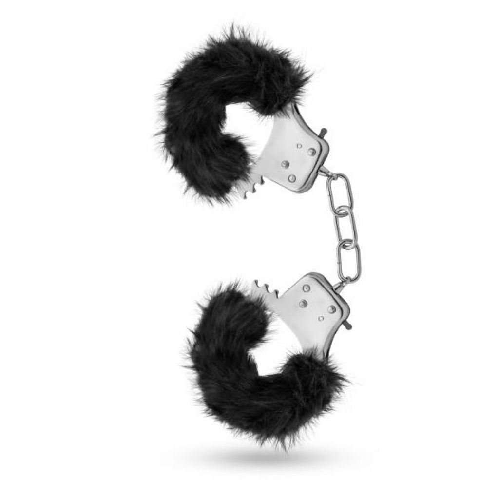 Temptasia Plush Fur Cuffs - Black Handcuffs