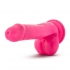 Neo 6-inch Dual Density Cock with Balls - Pink