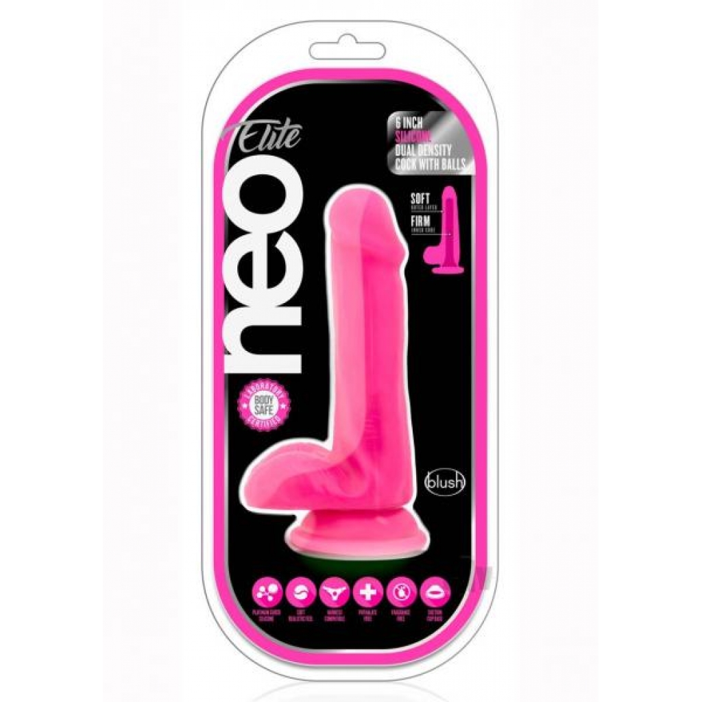 Neo Elite Dd Cock with Balls - 6 Pink