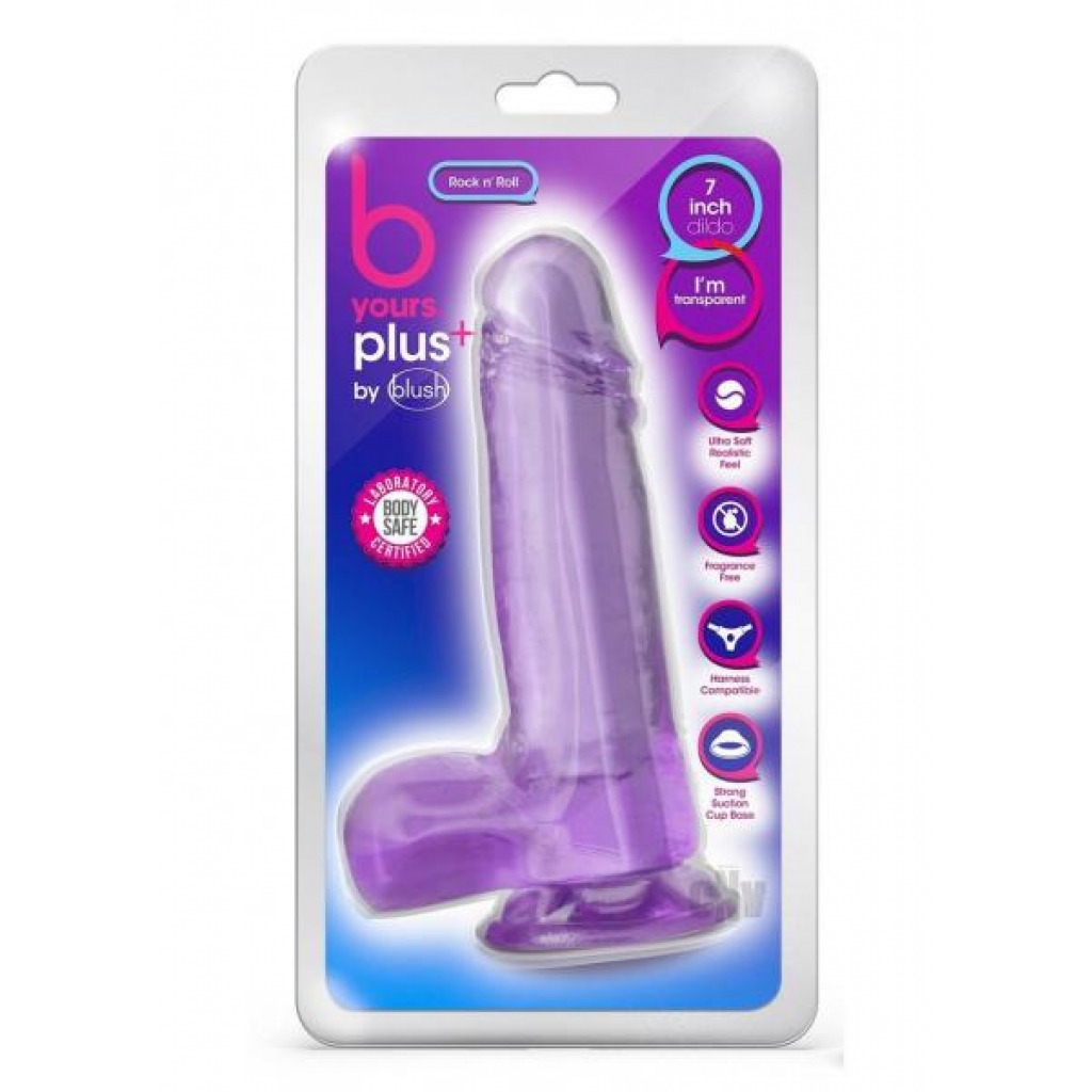 B Yours Plus Rock N Roll Dildo - Purple