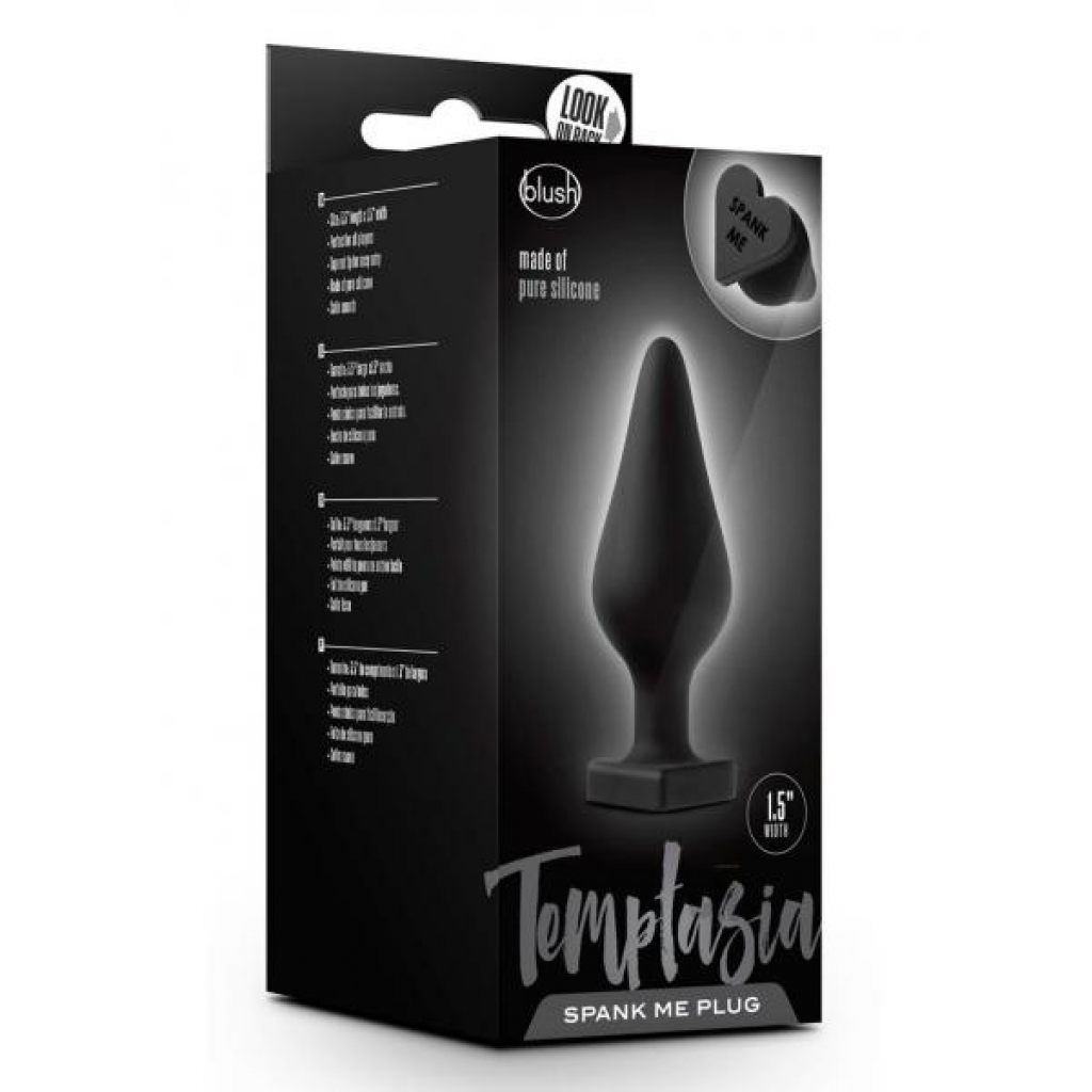 Temptasia Spank Me Butt Plug - Black (Small)