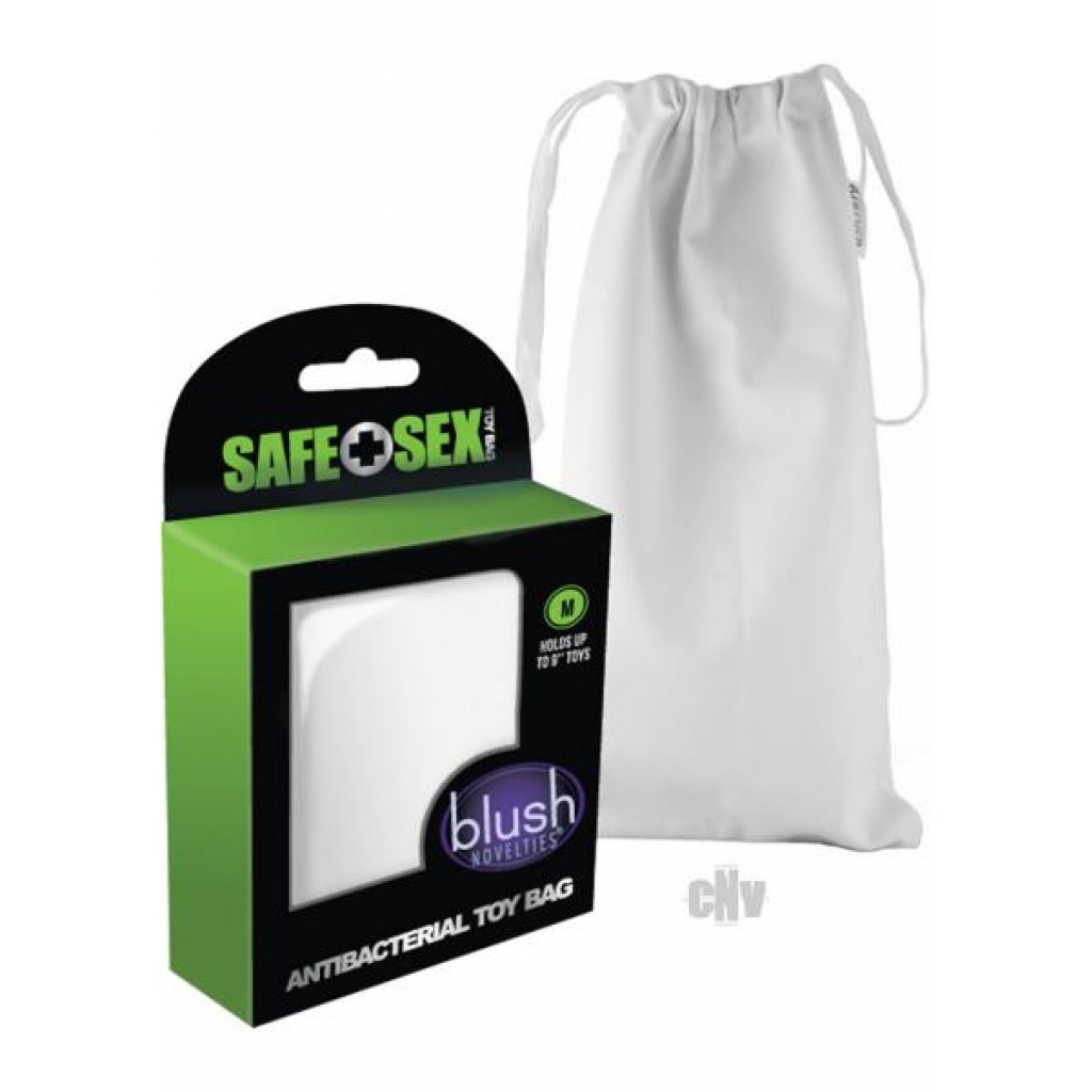 Safe Sex Antibacterial Toy Bag - Medium White