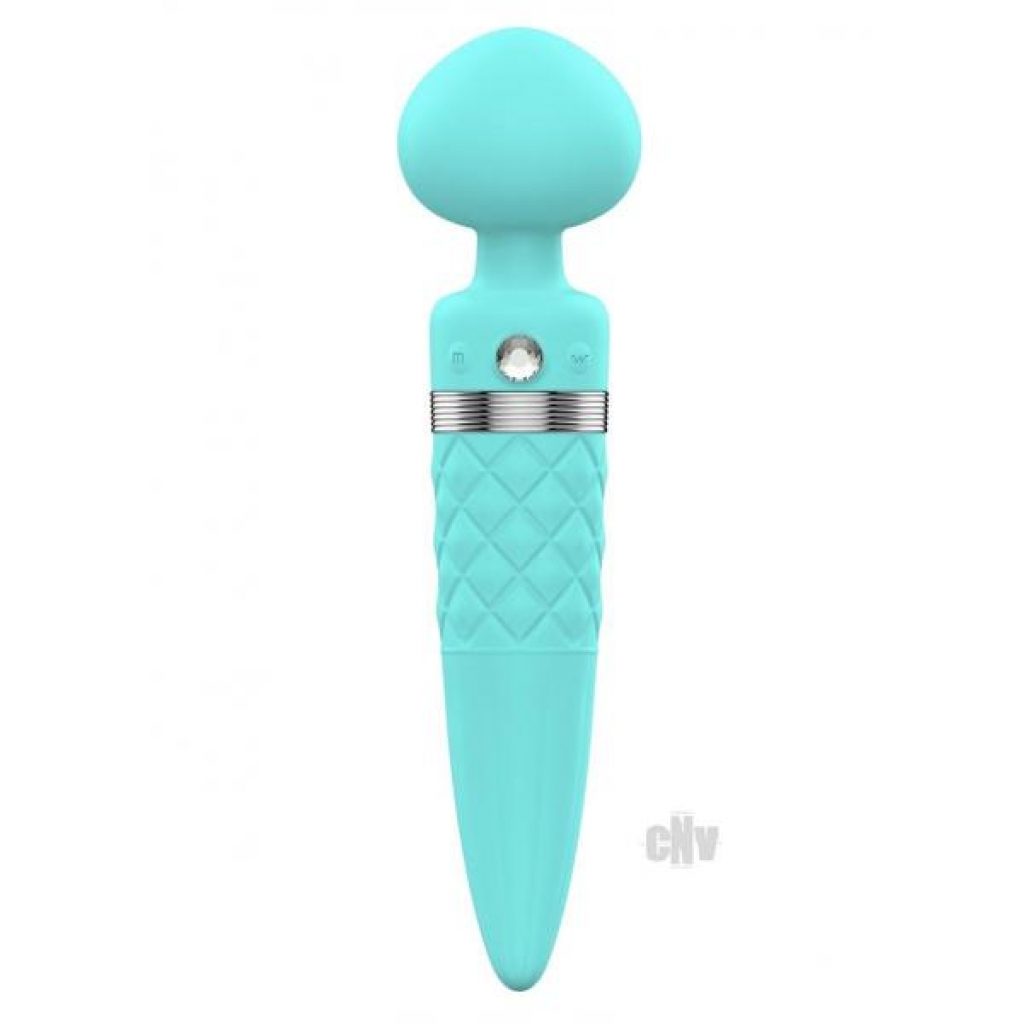 Pillow Talk Sultry Massager Wand - Teal Green