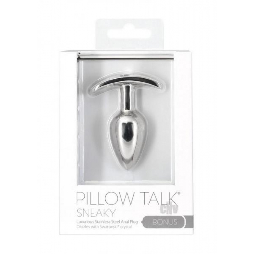 Pillow Talk Sneaky Steel Anal Plug in Silver