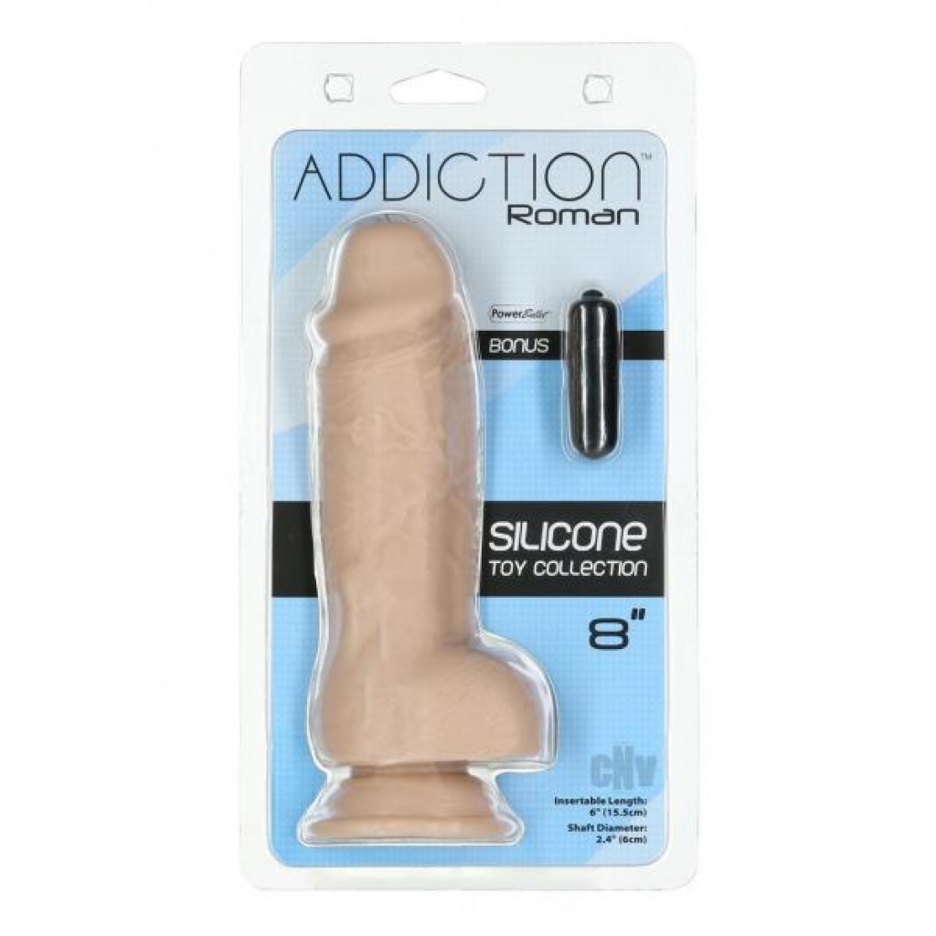 Addiction Roman 8-Inch Girthy Dong - Beige