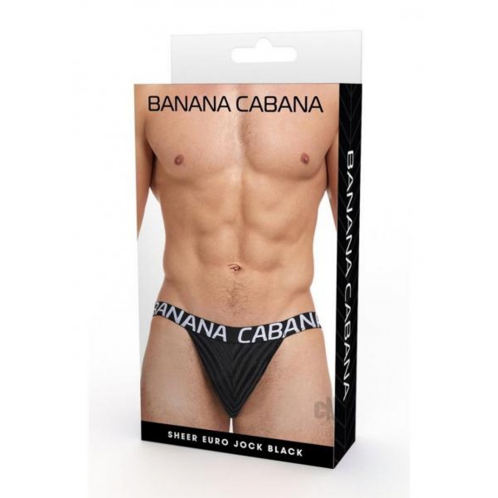 Banana Cabana Sheer Jock - L/XL Black