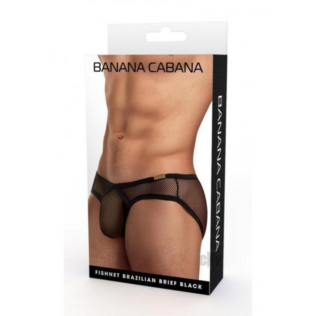 Banana Cabana Bikini Mesh - Large/XL Black