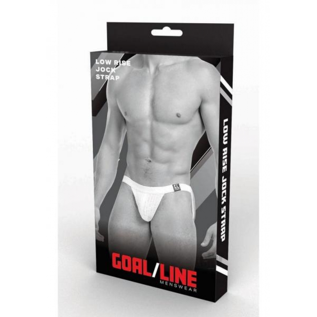 Goal Line Low Rise Jockstrap - Small/Medium White