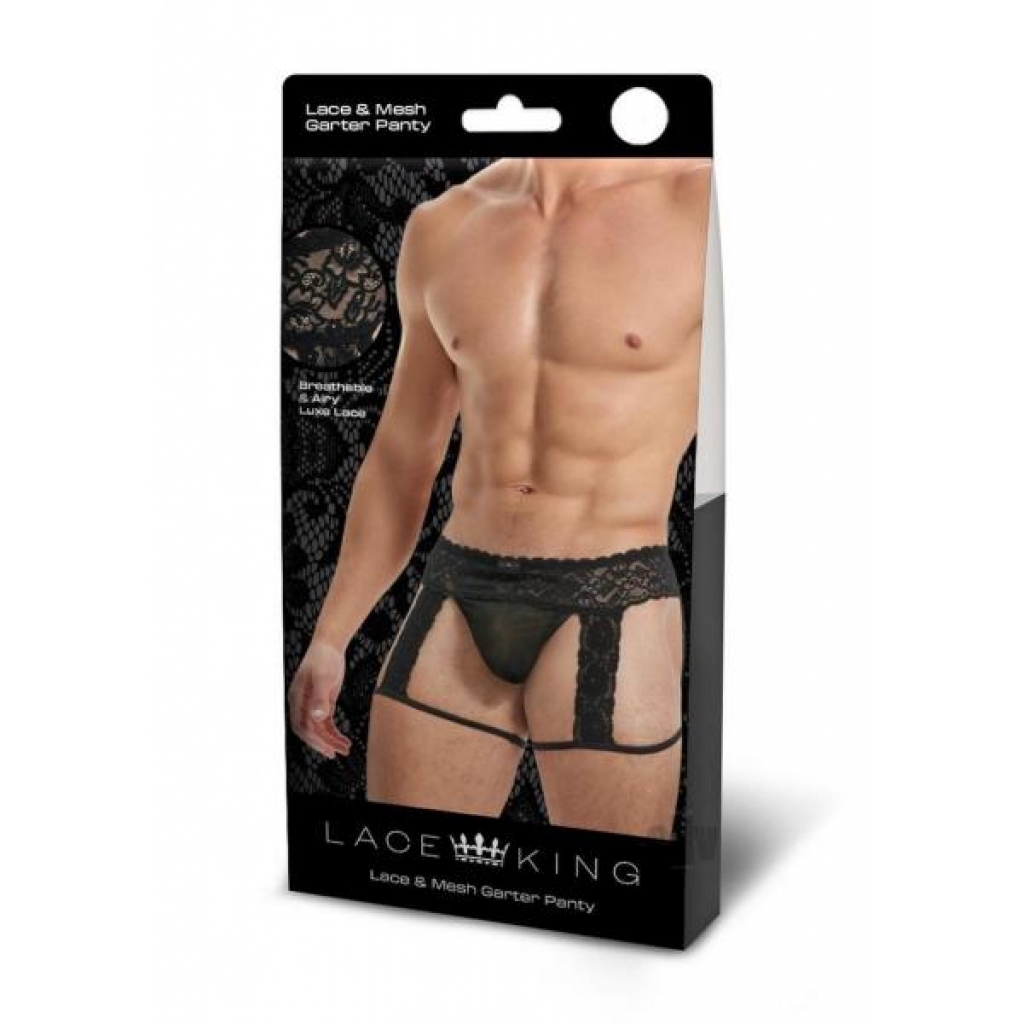 Lace King Lace Mens Panty - Black S/M