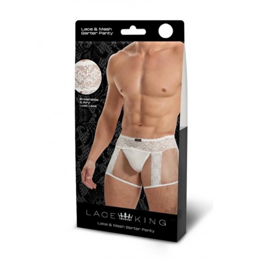 Lace King Men's Panty - White S/M