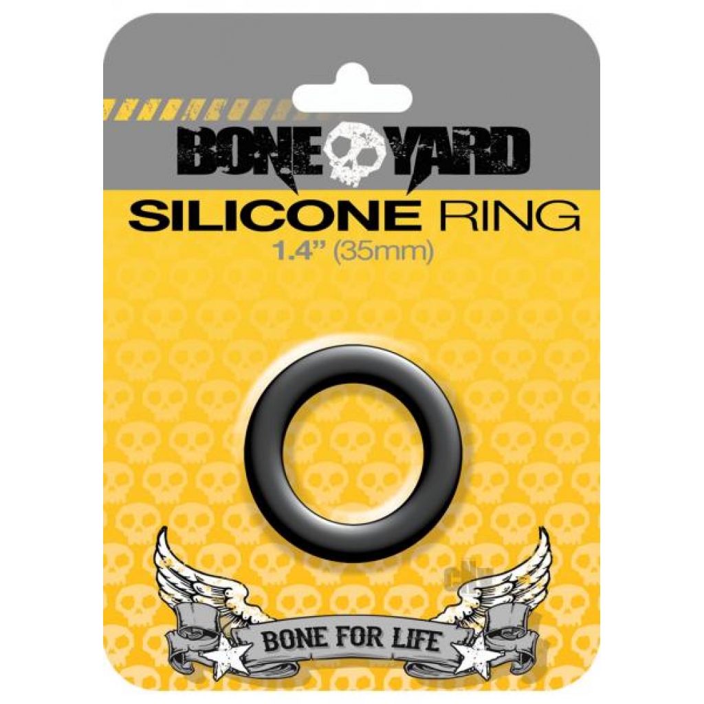 Boneyard Silicone Ring 1.4 inches Black