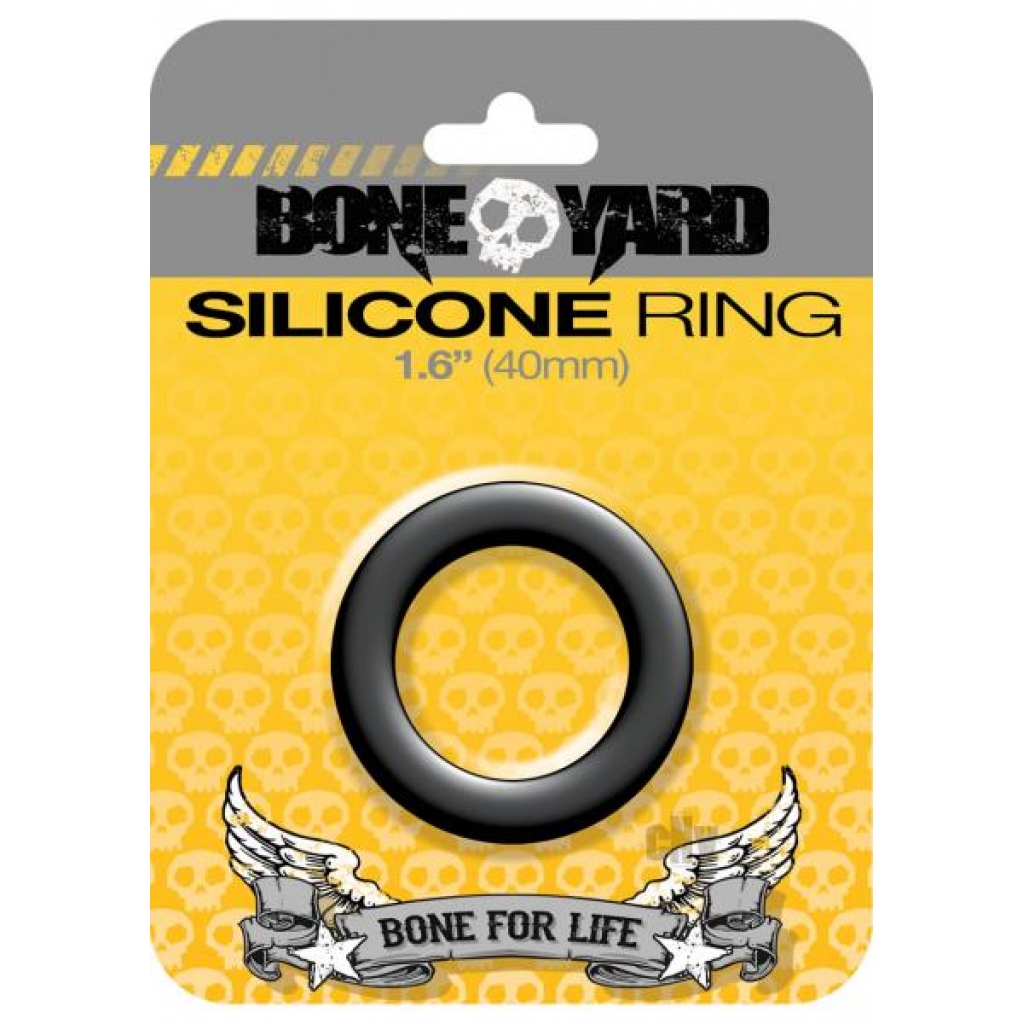 Boneyard Silicone Ring - 1.6 inches Black