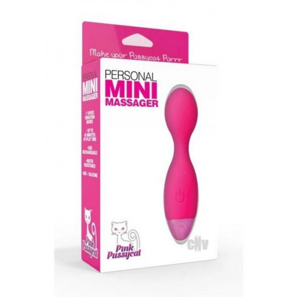 Pink Pussycat Vibrating Personal Mini Massager