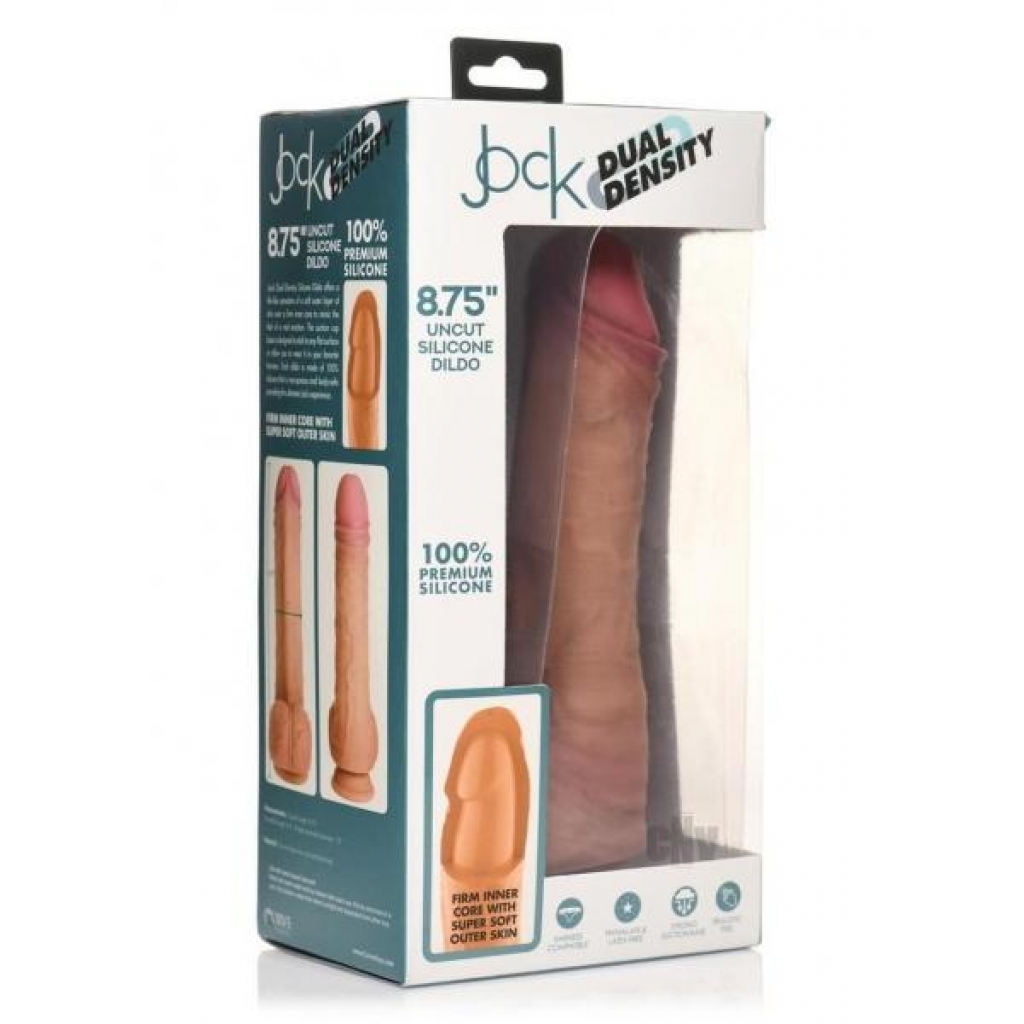 Jock Dual Dense Uncut Dildo - 8.75 Tan Brown