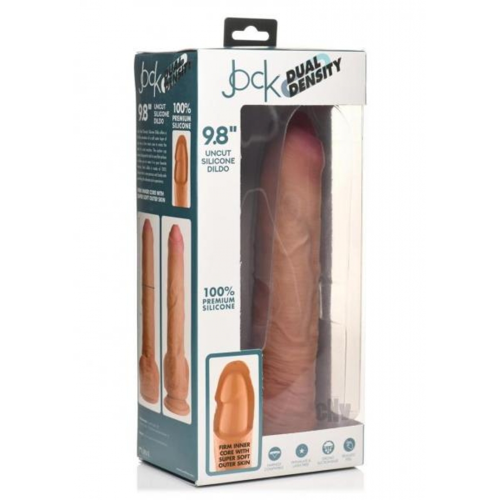 Jock Dual Dense Uncut Dildo - Tan Beige