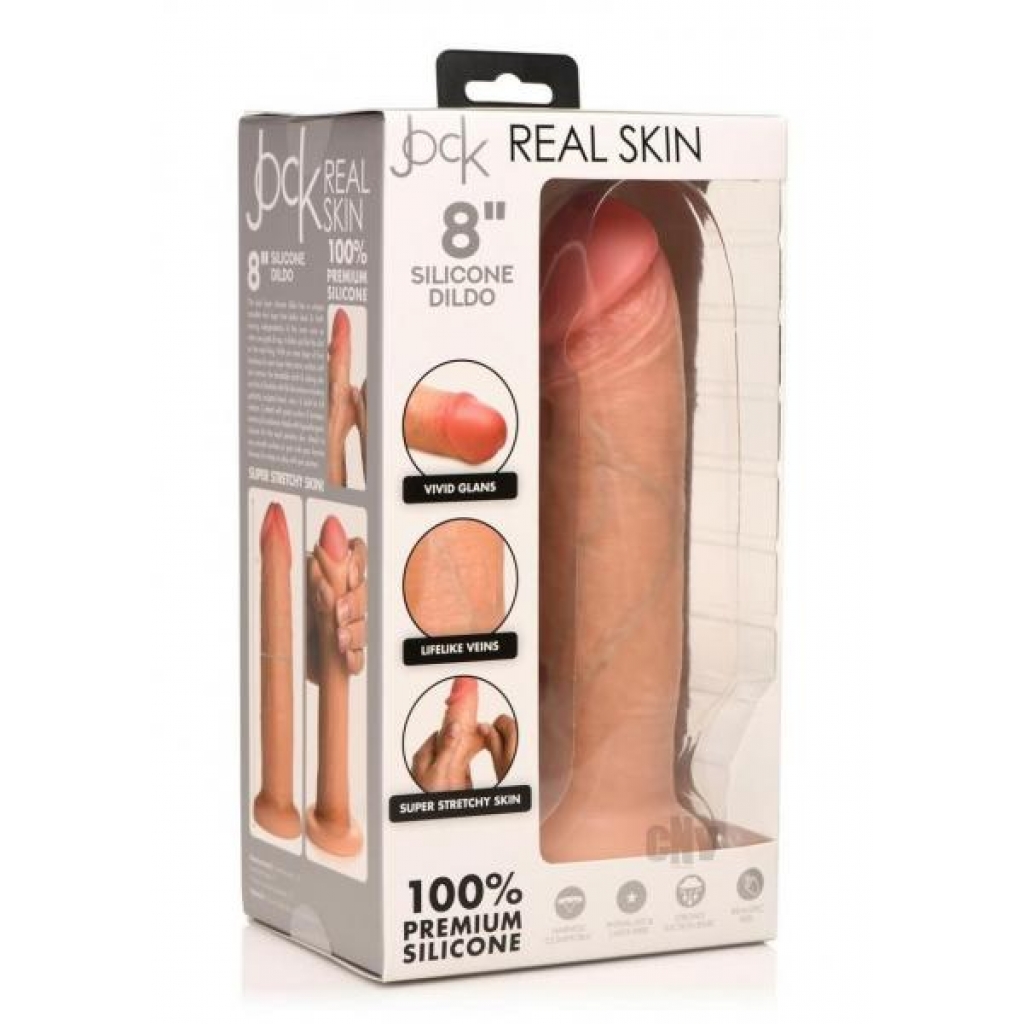 Jock Real Skin Dildo - 8 Inches Vanilla Beige