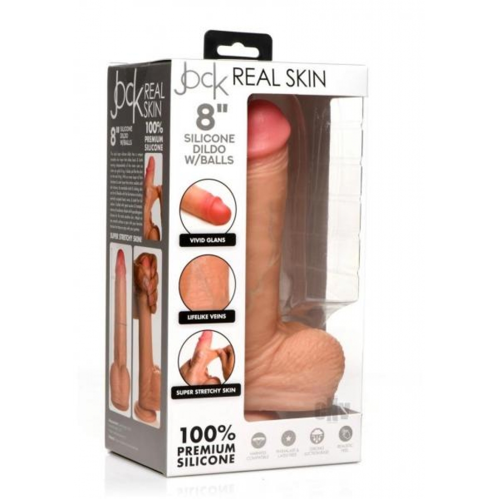 Jock Real Skin Dildo with Balls - 8 Inch