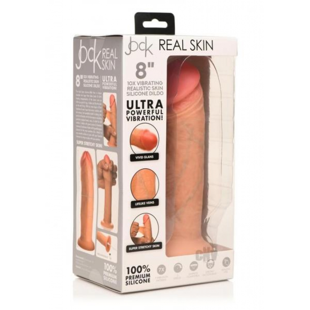 Jock Real Skin Vibe Dildo - 8 Inches Vanilla Beige