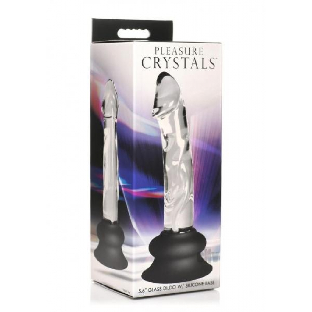 Pleasure Crystal Dildo Base - 5.6 Clear