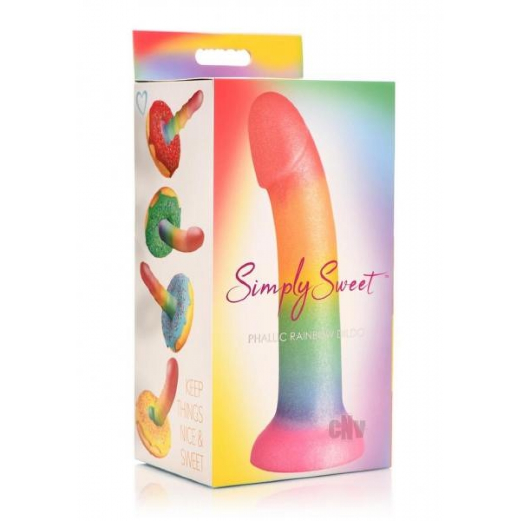 Simply Sweet Phallic Rainbow Dildo