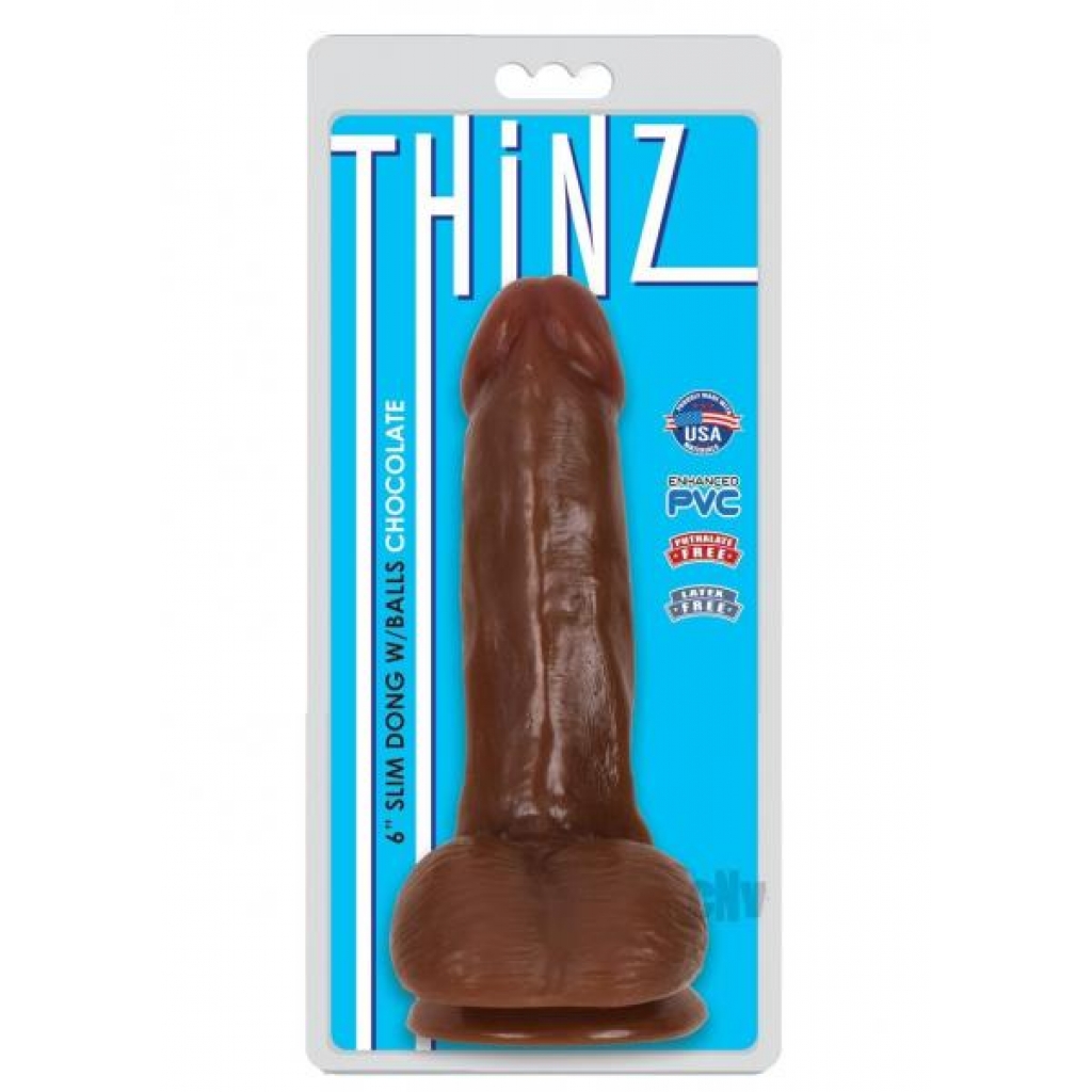 Thniz Slim Dong with Balls - 6 inches - Chocolate