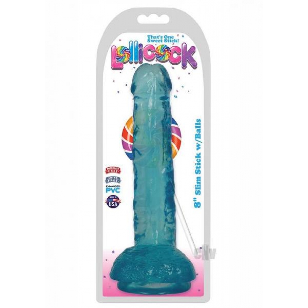 Lollicock Slim Stick with Balls in Berry Blue