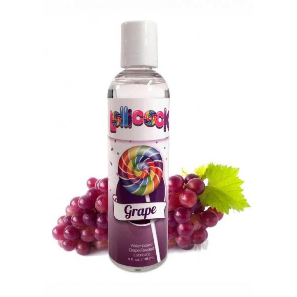 Lollicock Water-Based Lube - Grape Flavor 4oz