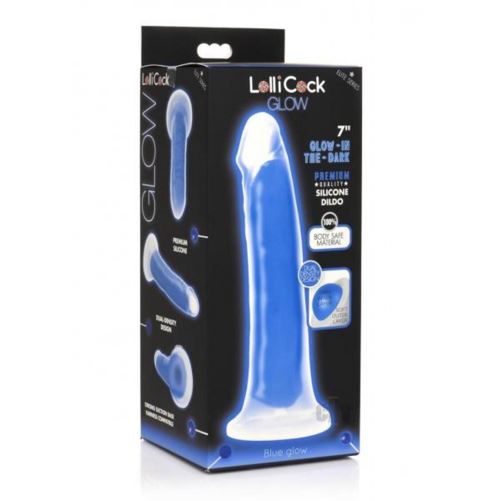 Lollicock Gitd Silicone Dildo - Blue