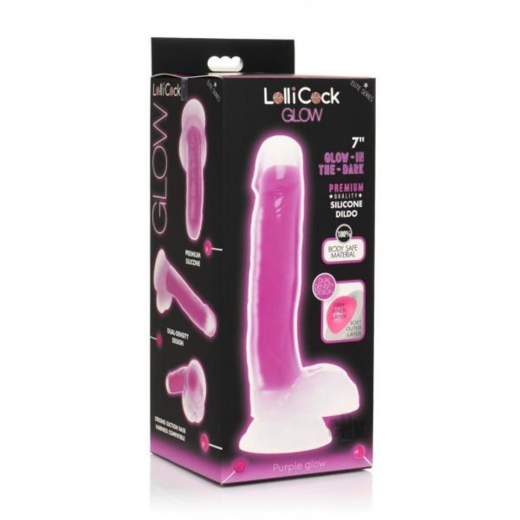 Lollicock Gitd Silicone Balls - 7 Inch Purple