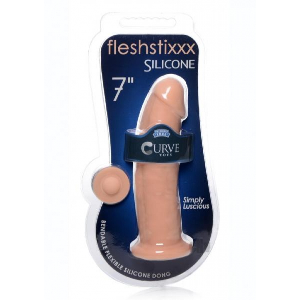 Fleshstixxx - Silicone Dong 7 inches Vanilla Beige