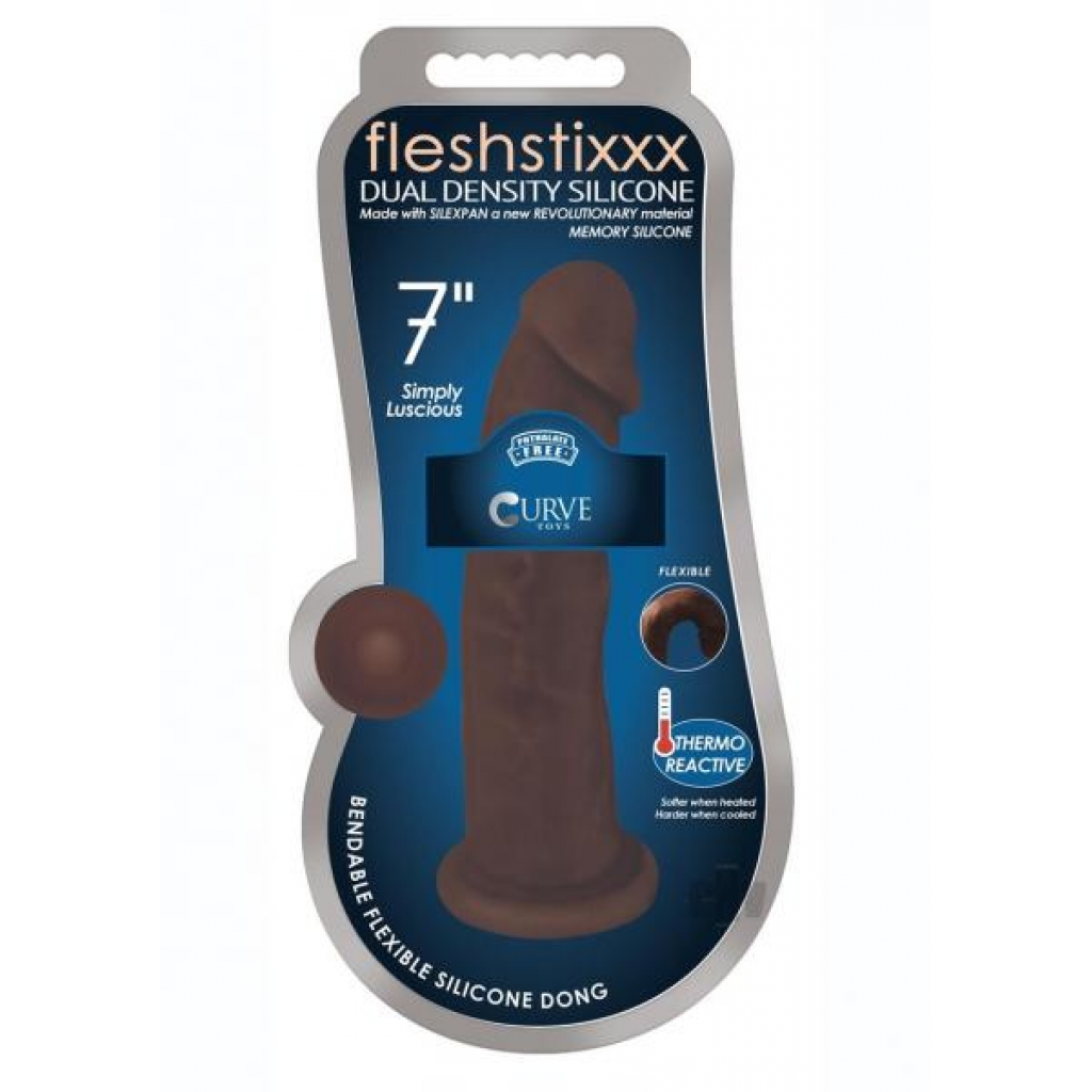 Fleshstixxx Silicone Dual Dense 7 - Chocolate