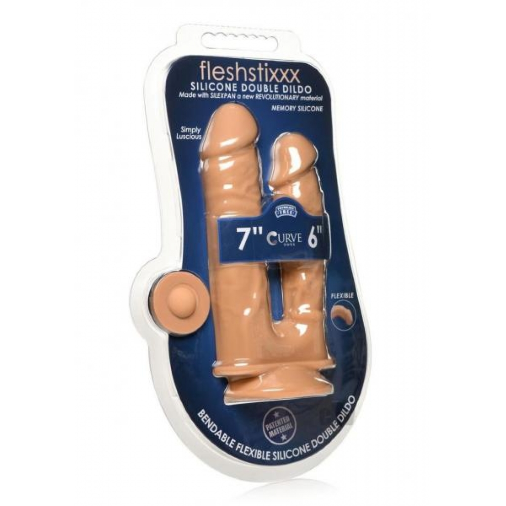 Fleshstixxx Silicone Double Dildo - Tan