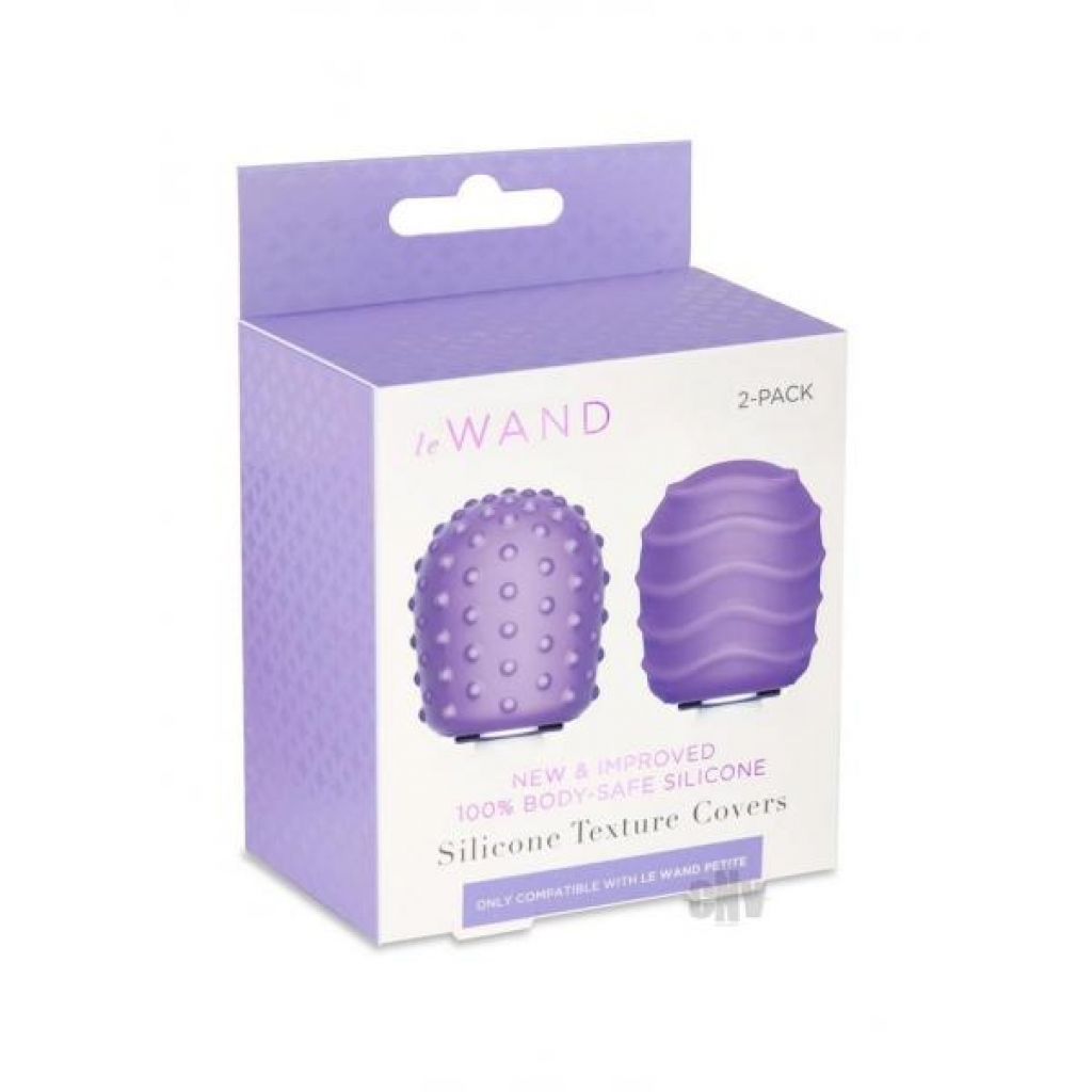 Le Wand Petite Silicone Texture Covers 2-Pack - Purple