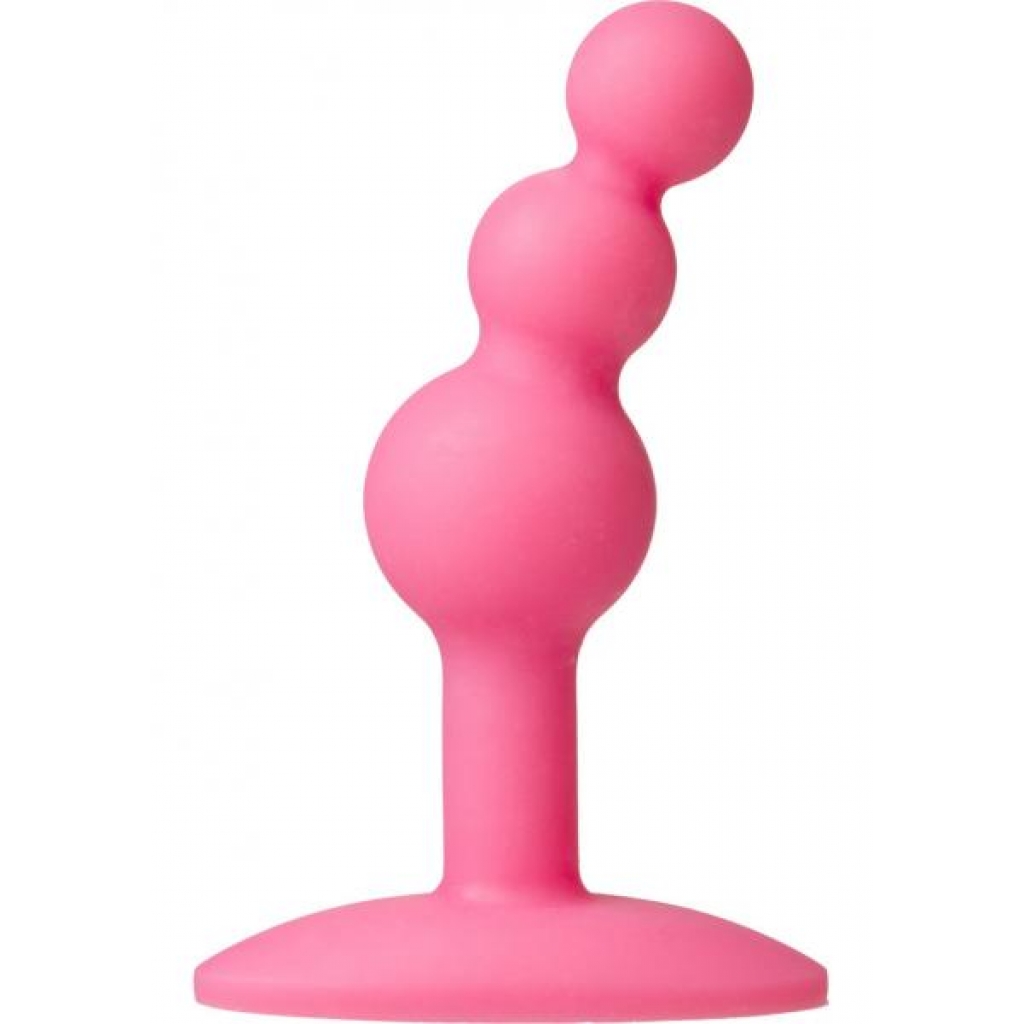 Platinum Silicone The Minis Bubble Butt Plug - Pink Small