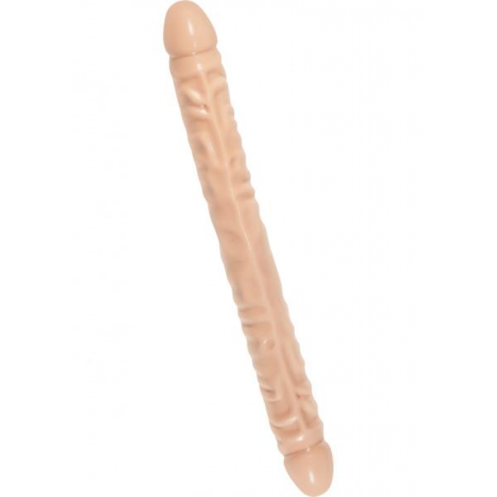 Classic Double Header Veined Dong - 18 Inches Beige