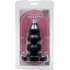 Triple Ripple Butt Plug - Silicone Gel - Large Black