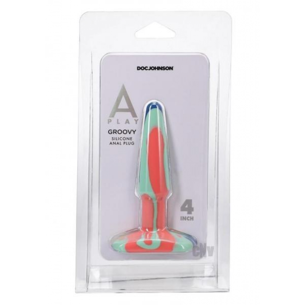 A-play Groovy Anal Plug - 4 Inches - Orange